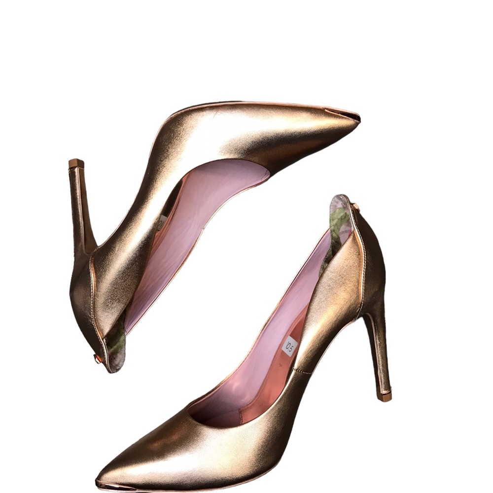 Ted Baker Metallic Gold Heels
